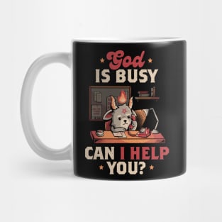 God is Busy - Creepy Cute Baphomet Gift Mug